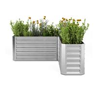 Flexgrow 160x160x60 cm Carré potager Argent
