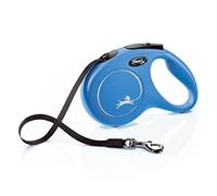 flexi 25210768 : Laisse rétractable Classique pour Chien, Bleu, Taille M, 25 kg, 4,9 m