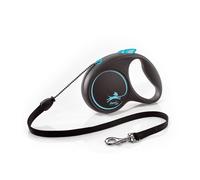 Flexi Black Design Cord Blue Medium 5m Retractable Dog Leash/Lead for dogs up to
