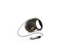 Flexi Black Design Cord Green Extra Small 3m Retractable Dog Leash/Lead for dogs