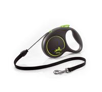 Flexi Black Design Cord Green Medium 5m Retractable Dog Leash/Lead for dogs up t