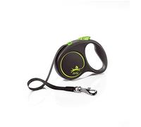 Flexi Laisse automatique Black Design S, sangle 5 m, couleur verte