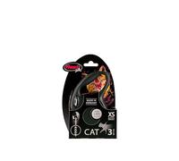 Flexi, Laisse Modèle New Classic, Version Cordon, Forme Moderne et Ergonomique, Système de Guidage perfectionné, Laisse à Enrouleur, Made in Germany, Noir, XS - 3m