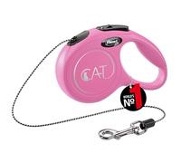 Flexi – Laisse rétractable pour chats – flexi® CAT Cordon 3 m – jusqu'à 8 kg – Rose