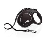 New Classic Laisse sangle - L : 8 m - Noir - Pour chien - Flexi