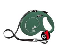Flexi Classic L Sangle 5 m Vert Olive Laisse à Enrouleur pour Chien jusqu'à 50 kg