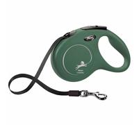 Flexi Classic M Sangle 5 m Vert Olive Laisse à Enrouleur pour Chien jusqu'à 25 kg