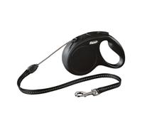 Flexi classic laisse rétractable noir - M - 5 m