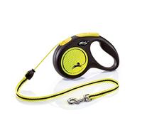 Flexi Laisse rétractable Classic New Néon M – 5 m – Noir/jaune