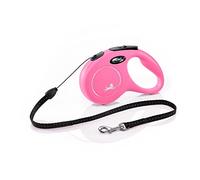 flexi® Classic S | Laisse rétractable à cordon de 5 m pour chiens jusqu'à 12 kg | Pink | laisse à enrouleur pour chien | Poids : 160 g | Dimensions : 9,6 x 16,2 cm