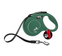 Flexi Laisse à enrouleur Classic S Sangle 5 m Vert olive pour chien jusqu'à 15 kg