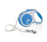 Flexi® Comfort L | Laisse rétractable à Sangle de 5 m pour Chiens jusqu'à 60 kg | Bleu | Laisse à Enrouleur pour Chien | Poids : 520 g | Dimensions : 13,4 x 20,8 cm
