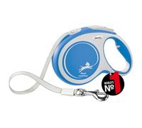 Flexi® Comfort L | Laisse rétractable à Sangle de 8 m pour Chiens jusqu'à 50 kg | Bleu | Laisse à Enrouleur pour Chien | Poids : 540 g | Dimensions : 13,9 x 21,3 cm