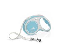 Flexi® Comfort M | Laisse rétractable à Sangle de 5 m pour Chiens jusqu'à 25 kg | Bleu Clair | Laisse à Enrouleur pour Chien | Poids : 300 g | Dimensions : 11,6 x 18,8 cm