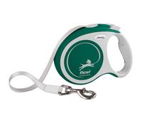 flexi Comfort Plus L Laisse Enrouleur Grand Chien 8 m, 50 kg, Vert | Sangle robuste 8 m · Poignée ajustable · Frein à bouton · Grand chien jusqu'à 50 kg · Made in Germany