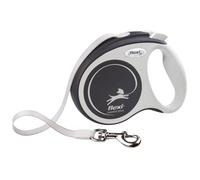 flexi Comfort Plus S Laisse Enrouleur Petit Chien 5 m, 15 kg, Anthracite | Sangle robuste 5 m · Frein à bouton · Petit chien jusqu'à 15 kg · Compatible LED et Multi Box · Made in Germany