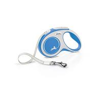 Flexi Laisse rétractable Comfort S Sangle 5 m Bleu pour chiens jusqu'à 15 kg