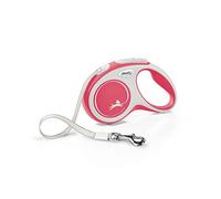 Flexi® Comfort S | Laisse rétractable à Sangle de 5 m pour Chiens jusqu'à 15 kg | Rouge | Laisse à Enrouleur pour Chien | Poids : 230 g | Dimensions : 10 x 16,5 cm
