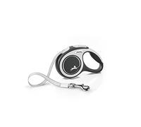 Flexi® Comfort XS | Laisse rétractable à Sangle de 3 m pour Petits Chiens jusqu'à 12 kg | Format de Poche | poignée à 3 Doigts | Noir | Laisse à Enrouleur | Poids : 130 g | Dimensions : 8,2 x 13 cm