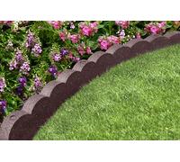 Flexi Curve Lot de 4 Bordures festonnées en Caoutchouc pour Jardin Marron 120 cm