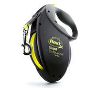 Flexi, Laisse Chien Enrouleur Giant 10m, Chiens Forts et Costauds Jusqu'à 50 Kg, Visibilité Accrue Sangle Couleur Néon, Système de Freinage Robuste et Ergonomique, Made in Germany - L - 10m - 50kg