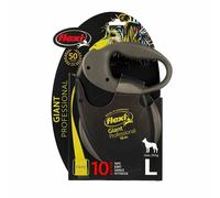 Flexi Giant Professionnel Ruban Grand 10m Rétractable Laisse Chien Jaune
