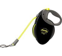 FLEXI Giant XL, laisse à sangle 8 m, noir/néon