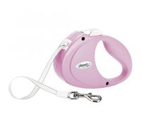 FLEXI Laisse à enrouleur PUPPY sangle - 2m, jusqu'à 12kg - rose