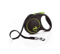FLEXI Laisse automatique Black Design S sangle 5 m couleur verte