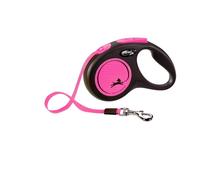 FLEXI Laisse New Neon Sangle S 5m Rose/Noir