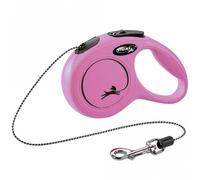 Laisse Flexi New Classic Cordon Xs/3m Rose