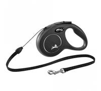 Flexi Laisse New Classic S cordon 5m jusqu'à 12kg Noir