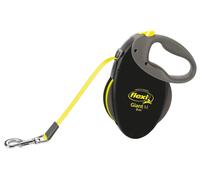 Laisse sangle TRIXIE flexi GIANT - Taille M - 8m - Noir et jaune fluo