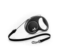 Flexi Laisse Original Design Noir sangle M 5m Jusqu'à 20kg Noir +Surprise gratuite pour votre chien