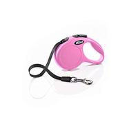 Flexi, Laisse Modèle New Classic, Sangle particulièrement résistante, Système de Guidage perfectionné, Made in Germany, Rose, XS - 3m
