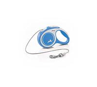 Flexi, Laisse Modèle New Comfort, Version Cordon, Sangle particulièrement résistante, Système de Guidage perfectionné, Poignée réglable pour Les Tailles M et L, Made in Germany, Bleu, XS - 3m