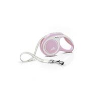Flexi, Laisse Modèle New Comfort, Version Sangle, Sangle particulièrement résistante, Système de Guidage perfectionné, Poignée réglable pour Les Tailles M et L, Made in Germany, Rose, XS - 3m
