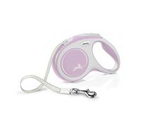 Flexi, Laisse Modèle New Comfort, Version Sangle, Sangle particulièrement résistante, Système de Guidage perfectionné, Poignée réglable pour Les Tailles M et L, Made in Germany, Rose, M - 5m