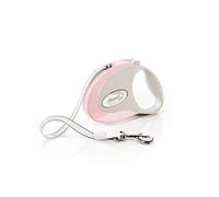 Flexi, Laisse Modèle Style, des Couleurs Pastel Modernes, Un Noir élégant, Système de freinage Robuste et Ergonomique, Poignée Souple, Système de Guidage perfectionné, Made in Germany, Rose, S - 3m