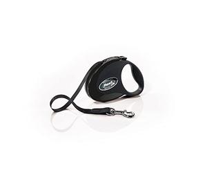 Flexi, Laisse Modèle Style, des Couleurs Pastel Modernes, Un Noir élégant, Système de freinage Robuste et Ergonomique, Poignée Souple, Système de Guidage perfectionné, Made in Germany, Noir, S - 3m
