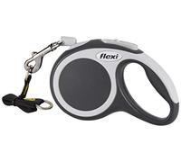 Flexi, Laisse Modèle Vario, Laisse Rétractable pour Chiens Chats, Cordon Ultra-Résistant, Corde Laisse Enrouleur avec Système de Freinage, Fabrication Allemande, Anthracite, XS - 3m