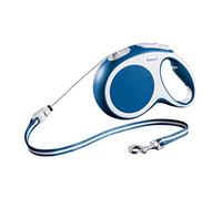 Flexi, Laisse Modèle Vario, Laisse Rétractable pour Chiens Chats, Cordon Ultra-Résistant, Corde Laisse Enrouleur avec Système de Freinage, Fabrication Allemande, Bleu, XS - 3m