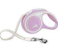 Flexi® Comfort S Sangle 5 m Rose, Laisse rétractable pour Chiens jusqu'à 15 kg
