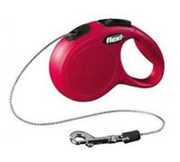 Flexi, Laisse Modèle New Classic, Version Cordon, Forme Moderne et Ergonomique, Système de Guidage perfectionné, Laisse à Enrouleur, Made in Germany, Rouge, XS - 5m