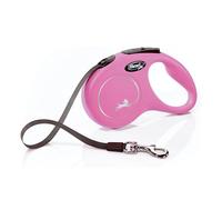 flexi Laisse rétractable Classique pour Chien Rose Taille XS 3 m