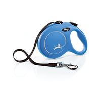 FLEXI Laisse rétractable Classique pour Chiens jusqu'à 50 kg, 5 m, Taille L, Bleu