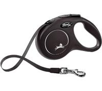 Flexi - Laisse rétractable pour chien "New Classic", S TL5344 (8 m) (Noir)