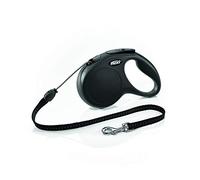 FLEXI New Classic Laisse avec Sangle pour Chien Noir 5 m Taille M-L