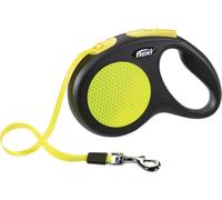 FLEXI New Neon Laisse Rétractable, Medium, Sangle, 5m, Noir/Neon