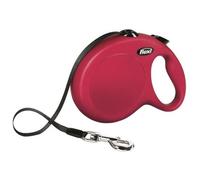 Flexi New Classic Laisse Sangle - L : 8 M - Rouge - Pour Chien